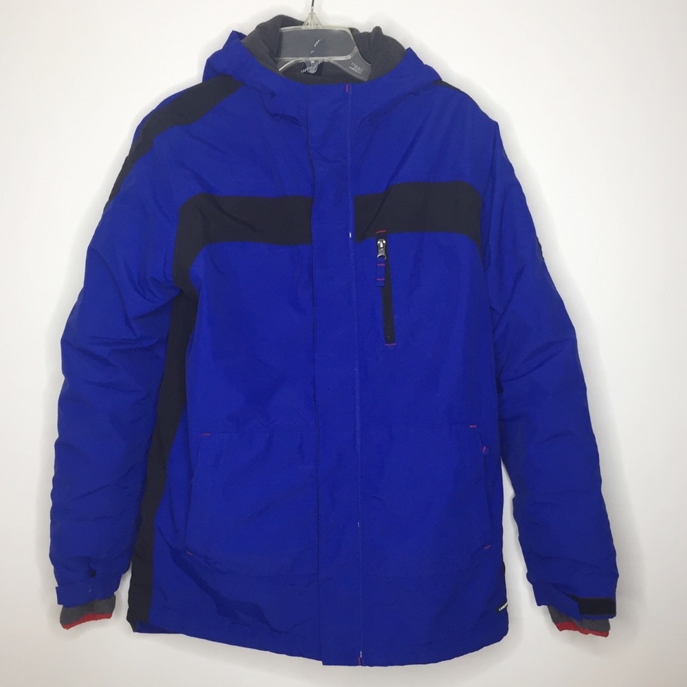 LAND’S END Boys Squall Blue Hooded Winter Parka Coat XL